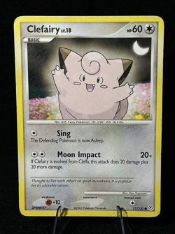 Pokemon Clefairy 77/130 Diamond & Pearl Regular DP Fairy MP Collectible Card - Image 1