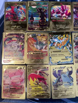 55Pcs Pokemon Card Foil GOLD PACK CARDS UMBREON , GENGAR VMAX , MEW VMAX - Image 2