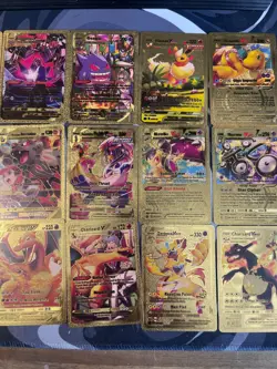 55Pcs Pokemon Card Foil GOLD PACK CARDS UMBREON , GENGAR VMAX , MEW VMAX - Image 3
