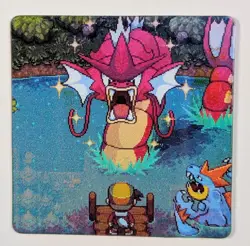 ⭐Eif Origin SHINY GYARADOS Pokemon Lenticular Gameboy Card Rare NonTCG Animation - Image 1