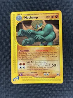 Machamp 51/165 Pokemon Expedition E Reader Series Vintage Card TCG 2002 - Image 1