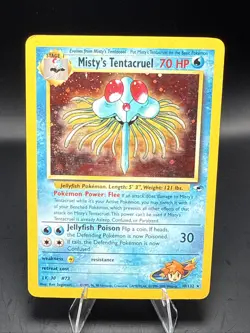 Pokemon TCG Misty's Tentacruel Holo Rare Card 10/132 Gym Heroes - Image 1