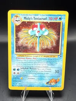 Pokemon TCG Misty's Tentacruel Holo Rare Card 10/132 Gym Heroes - Image 2