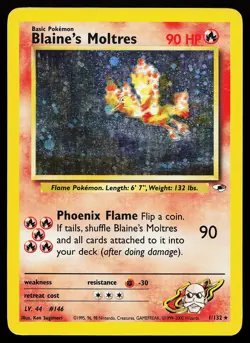 Blaine's Moltres 1/132 Holo Rare Gym Heroes Pokemon Card - Image 1