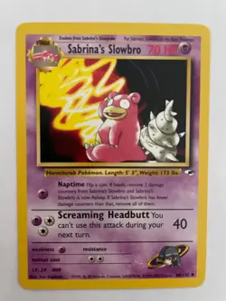 Pokemon Card - Sabrina's Slowbro Gym Heroes 60/132 Uncommon NM - Image 1
