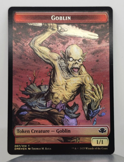 Foil - Goblin // Cat (008) Double-Sided Token - Dominaria Remastered (DMR) - MTG - Image 1