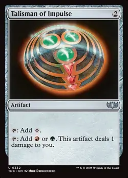 MTG Talisman of Impulse ** Tarkir: Dragonstorm Commander ** English - Image 1