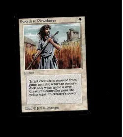 Magic the Gathering SWORDS TO PLOWSHARES Beta MTG - Image 1