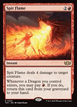 MTG Spit Flame ** Tarkir: Dragonstorm Commander ** English - Image 1