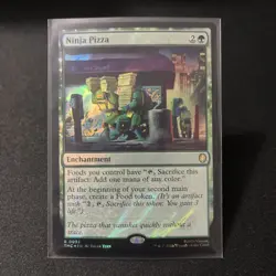 Ninja Pizza (Surge Foil) Commander: Teenage Mutant Ninja Turtles MTG MINT - Image 1