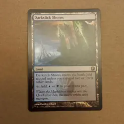MTG Magic The Gathering. Darkslick Shores. Scars Of Mirrodin. Rare. Land. - Image 1