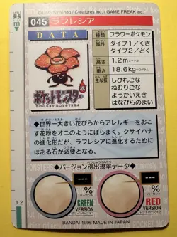 Gloom Pokemon Carddass Red Japanese No.044 Bandai Nintendo Japan F/S - Image 2