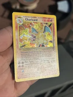 Pokemon Charizard Base set 2 vintage lightly Holo swirl Vintage Old School WOTC - Image 3