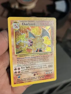 Pokemon Charizard Base set 2 vintage lightly Holo swirl Vintage Old School WOTC - Image 5