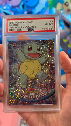 2000 TOPPS CHROME POKEMON T.V. SPARKLE #7 SQUIRTLE PSA 8 *POP 10* - Image 2