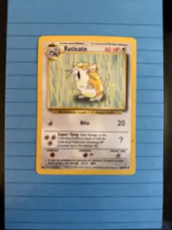 Raticate 40/102 Base Set 1st Edition Pokemon Card - Image 1