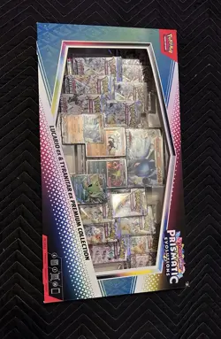 Prismatic Evolutions Lucario Ex & Tyranitar Ex Premium Collection Pokemon - Image 1