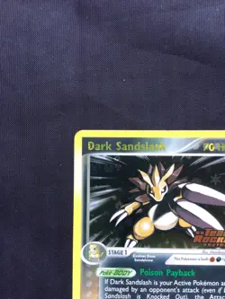 Pokemon Cards: EX Team Rocket Returns Reverse Holo: Dark Sandslash 18/109 - Image 3