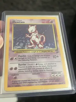 Pokemon Mewtwo 010/130 Base Set 2 Holo Rare Basic 60HP Ken Sugimori English - Image 3