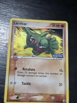 Pokemon TCG Larvitar Stamped Reverse Holo Ex Unseen Forces - Image 1