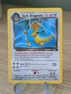 Pokemon TCG Dark Dragonite 22/82 Non Holo Rare Team Rocket WOTC LP - Image 1