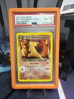 2002 POKEMON NEO DESTINY #10/105 DARK TYPHLOSION HOLO PSA 8 - Image 1