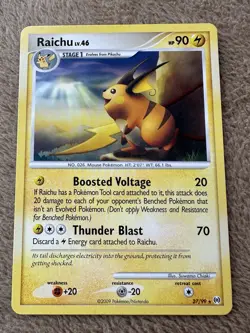 2009 Pokemon TCG Platinum Arceus Raichu Lv.46 HP 90 Regular Non holo 27/99 LP - Image 1