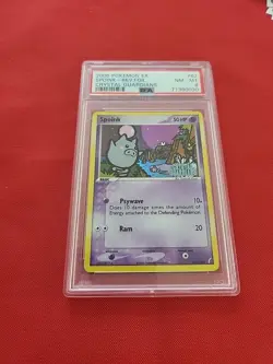 Pokemon: Spoink #62/100 Reverse Holo Crystal Guardians 2006 STAMPED- PSA 8 - E30 - Image 3
