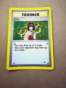 2000 VINTAGE POKEMON TCG Pokemon Gym Heroes Trainer #16/132 Holo Foil Erika LP - Image 1