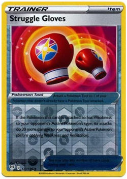 Pokemon -Struggle Gloves - 171/189 - Reverse Holo - Darkness Ablaze - NM/M - NEW - Image 1
