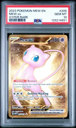 PSA 10 Gem Mint Mew EX 2023 Hyper Rare Pokemon 151 HR 205/165 - Image 1