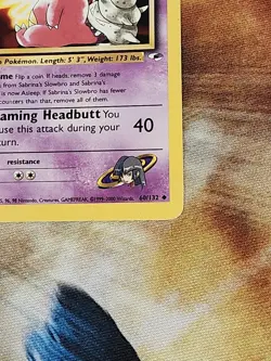 2000 Pokemon Gym Heroes 1st Edition - Sabrina's Slowbro 60/132 Uncommon - LP - Image 4