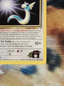 2000 Pokemon Gym Heroes 1st Edition - Erika's Dratini 42/132 Uncommon - LP - Image 4