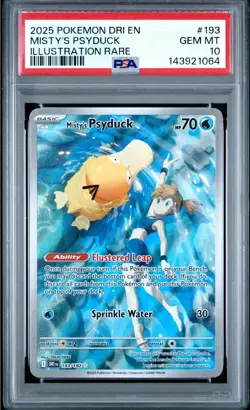 PSA 10 Misty's Psyduck 193/182 Pokemon Destined Rivals Illustration Rare - Image 1