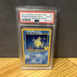 Pokemon 2021 Shining Magikarp 66/64 Celebrations Classic Holo PSA 10 - Image 1