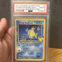 Pokemon 2021 Shining Magikarp 66/64 Celebrations Classic Holo PSA 10 - Image 3