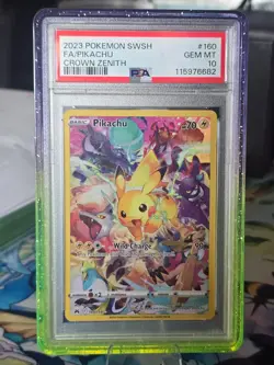 Pokemon TCG: Pikachu (Secret) - 160/159 - SWSH Crown Zenith - PSA 10 (w/ Guard!) - Image 1