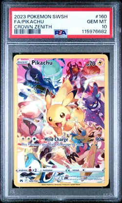 Pokemon TCG: Pikachu (Secret) - 160/159 - SWSH Crown Zenith - PSA 10 (w/ Guard!) - Image 3