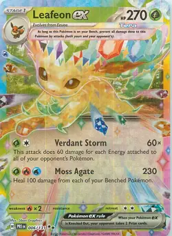 Pokemon TCG : Leafeon ex 006/131 Sv: Prismatic Evolutions Holo NM - Image 1