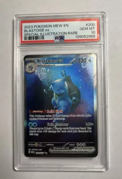 Pokemon Mew EN-151 Special Illustration Rare #200 Blastoise ex PSA 10 200/165 - Image 1