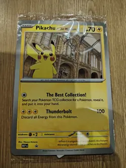 Pokemon TCG Pikachu At The Natural History Museum Promo Ready To Post - Image 1