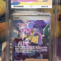 Iono 237/091 Special Illustration Rare Pokemon TCG S&V Paldean Fates Ace 9 - Image 3