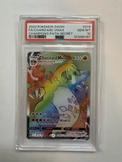 PSA 10 Charizard VMAX Champions Path Holo Secret Rare Pokemon TCG - Image 1