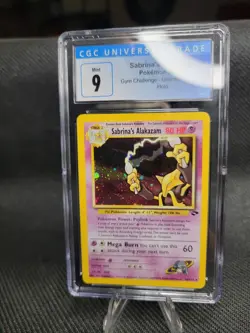 NICE! Pokemon Sabrina's Alakazam Holo 16/132 from Gym Challenge in a CGC 9 !! - Image 1
