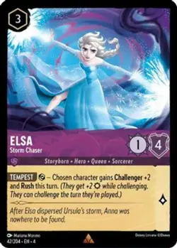 4x Elsa - Storm Chaser - 42/204 - Rare NM-Mint Disney Lorcana: Ursula's Return L - Image 1