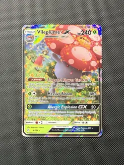 Pokemon Vileplume GX 4/236 SM Cosmic Eclipse Holo Ultra Rare Card Erika LP-NM - Image 1