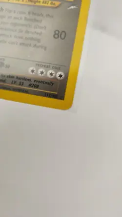 Pokemon TCG Shining Steelix Unlimited Neo Destiny 112/105 Pokemon Card - Image 4