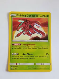 SHINING GENESECT 9/73 Holo Rare Shining Legends Pokemon Card Near Mint - Image 1