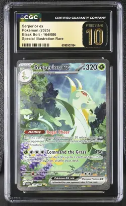 CGC Pristine 10 Serperior ex 164/086 SIR Black Bolt Pokemon Card - Image 1