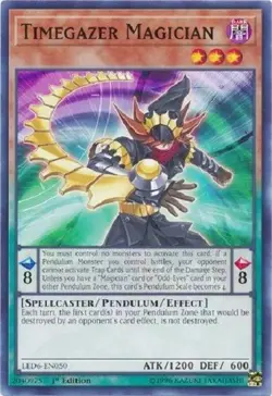 Yugioh - Timegazer Magician x 3 - 1st Edition NM - Free Holographic Card - Image 1
